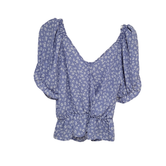 2 Sienna Sky women's peasant blouses floral off shoulder smocked size Large NWOT - Picture 8 of 14